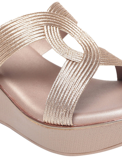 Tinley Rose Gold Flatform Heels