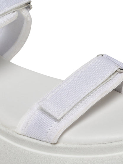 Velina Off White Flatform Heels