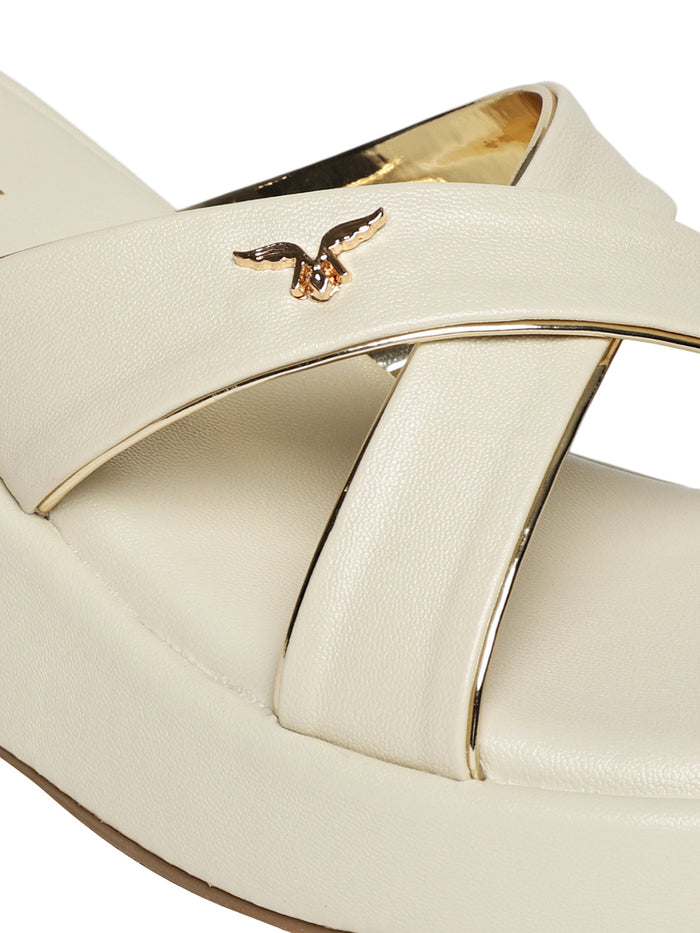 Viora Cream Wedge Heels