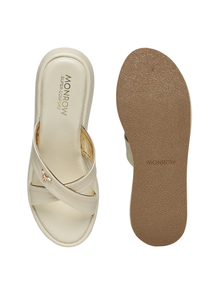 Viora Cream Wedge Heels