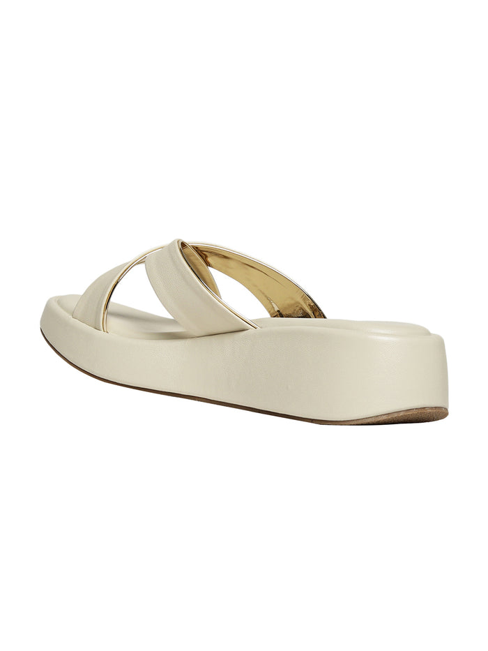 Viora Cream Wedge Heels