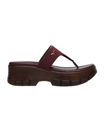 Vulan Maroon Wedge Heels