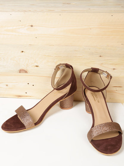 Zelda Brown Block Heels
