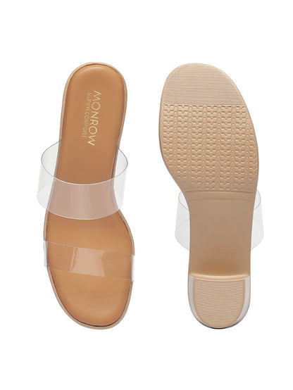 Zyne Beige Block Heels
